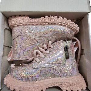 Sparkly Pink Kids Boots